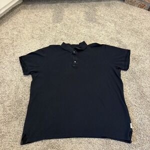 Reigning Champ Shirt Mens XL Dark Navy Snap Polo Short Sleeve Lightweight *READ*
